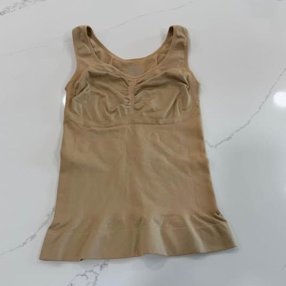 Beige shapewear tank, XXL, 12.5–17 pit to pit, 22 length, C7518